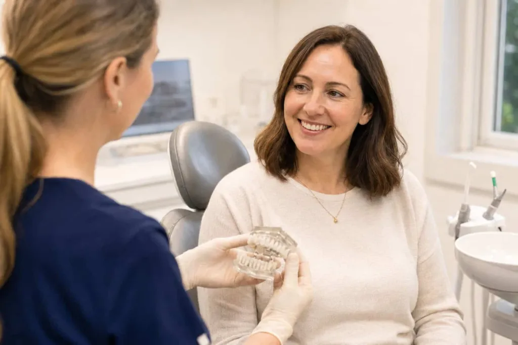 Explaining with a dental model