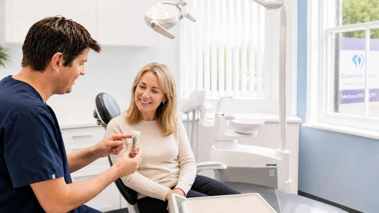 A dental bridge model